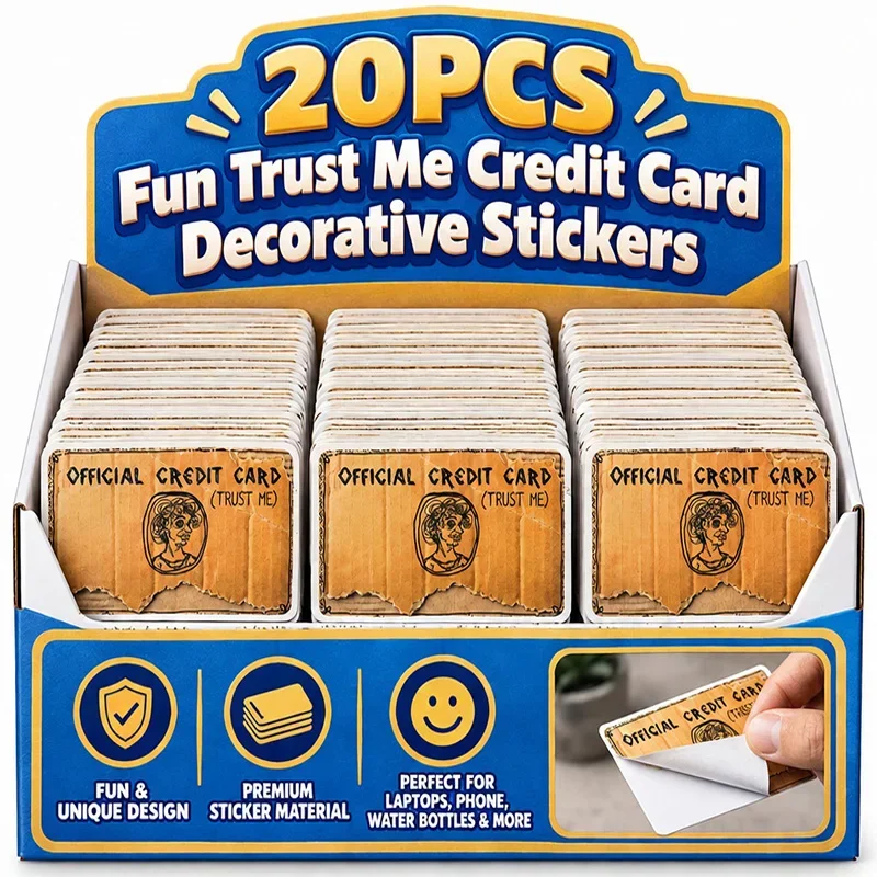 Funny Credit Card Sticker Funny Card Humorous Debit Bank Card Skin Cover Waterproof Decal Laptop Phone Case Notebook Joke Gift