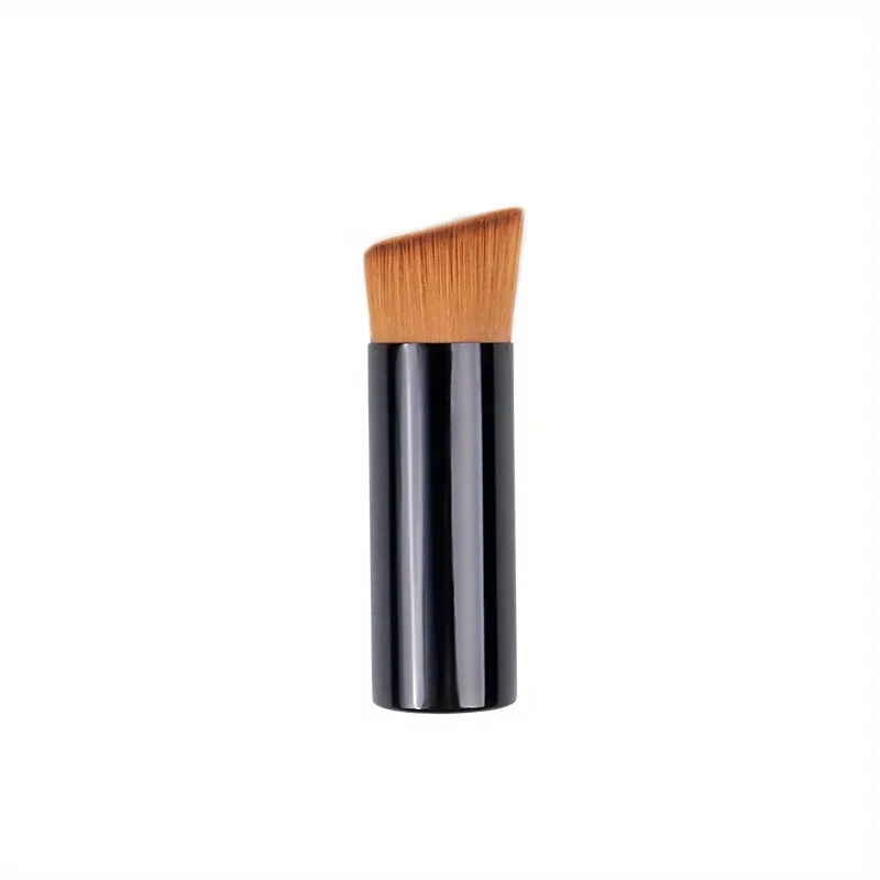 1 Stück Flacher Make-up-Pinsel mit schrägem Kopf, tragbarer Foundation-Pinsel, Make-up-Pinsel mit schrägem Winkel, Konturpinsel
