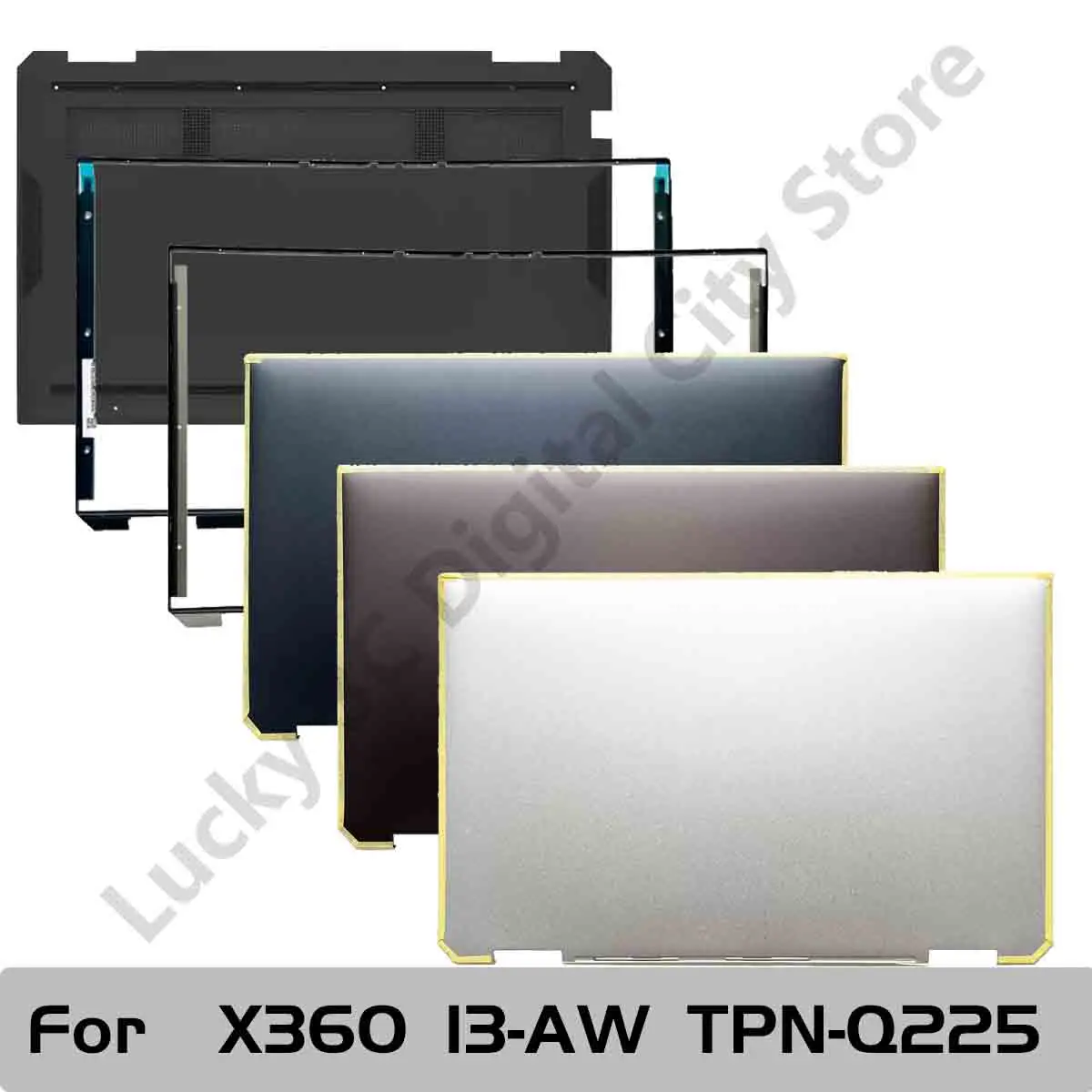 New Laptop Cover For HP SPECTRE X360 13-AW 13T-AW TPN-Q225 LCD Back Cover Screen Bezel Palmrest Bottom Base Case Brown ABD Shell