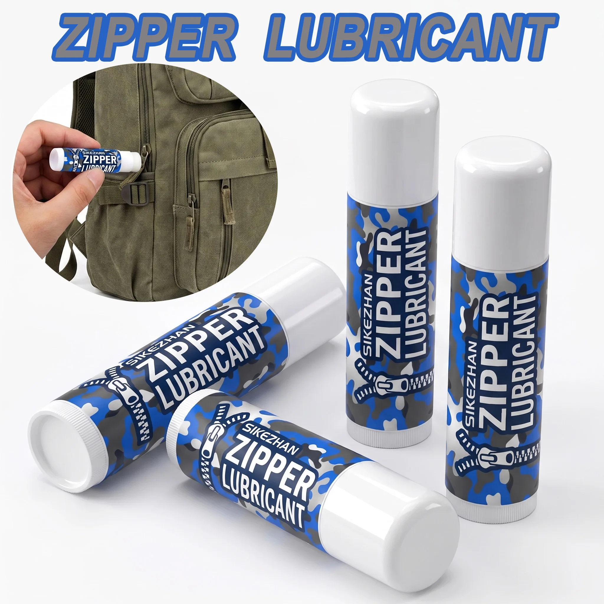 Universal Zipper Lubricant Wax Stick 6g, Portable Zip Lube Tool for Outdoor Tents, Boat Canvas, Wetsuits, Luggage, Smooth Care