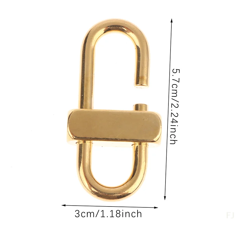[YU]Brass Keychain Anti-oxidation Anti-rust Decorative Brass Lock Clip Key Chain for Girl