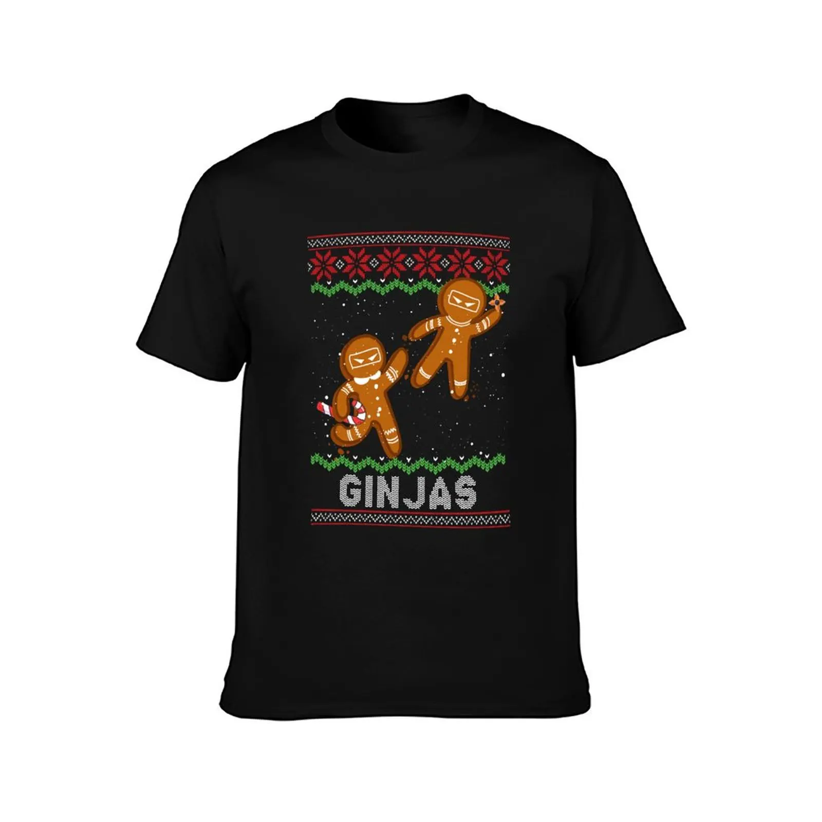 Ginjas gingerbread ninjas funny ugly christmas T-Shirt Louboutins funny gifts t shirts for men pack