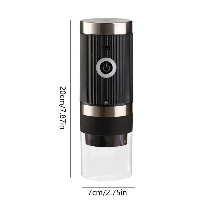 Electric Coffee Grinder, Cordless USB Charging Spices Grinder, Rechargeable Conical Burr Grinder, Portable Electric Coffee Mills