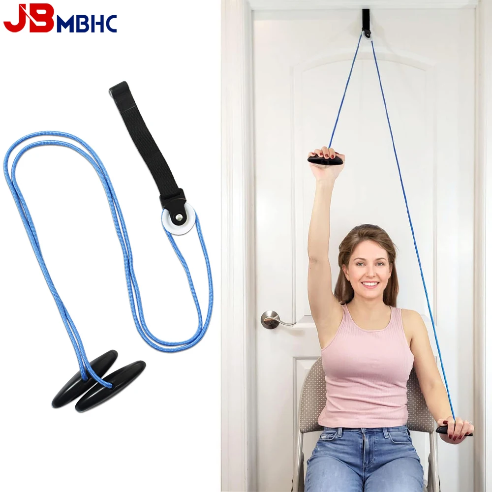 Over The Door Shoulder Pulley Trainer Web Strap Shoulder Pulley Training Tool for Physical Therapy Relieves Frozen Shoulder Pain