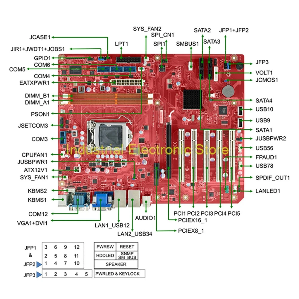 IDual Network Port ndustrial Motherboard For ADVANTECH AIMB-701 Rev.A1 AIMB-701G2 AIMB-701G2-00A1E