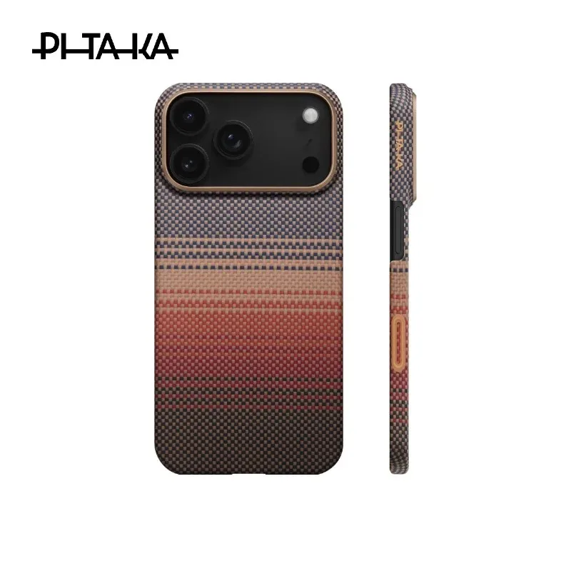 【Genuine Original】PITAKA Carbon Fibre Case for iPhone 17 Pro/ProMax Kevlar Wireless Charging Magnetic Phone Back Protective Case