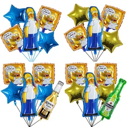 Cartoon anime aluminum film The Simpsons beer balloon holiday decoration