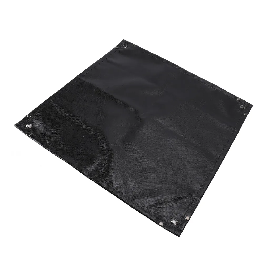Versatile Silicone＋Fiberglass Under Grill Mat Black Protective Pad Fire Pit Mat Outdoor Grade BBQ Mat Patio Use