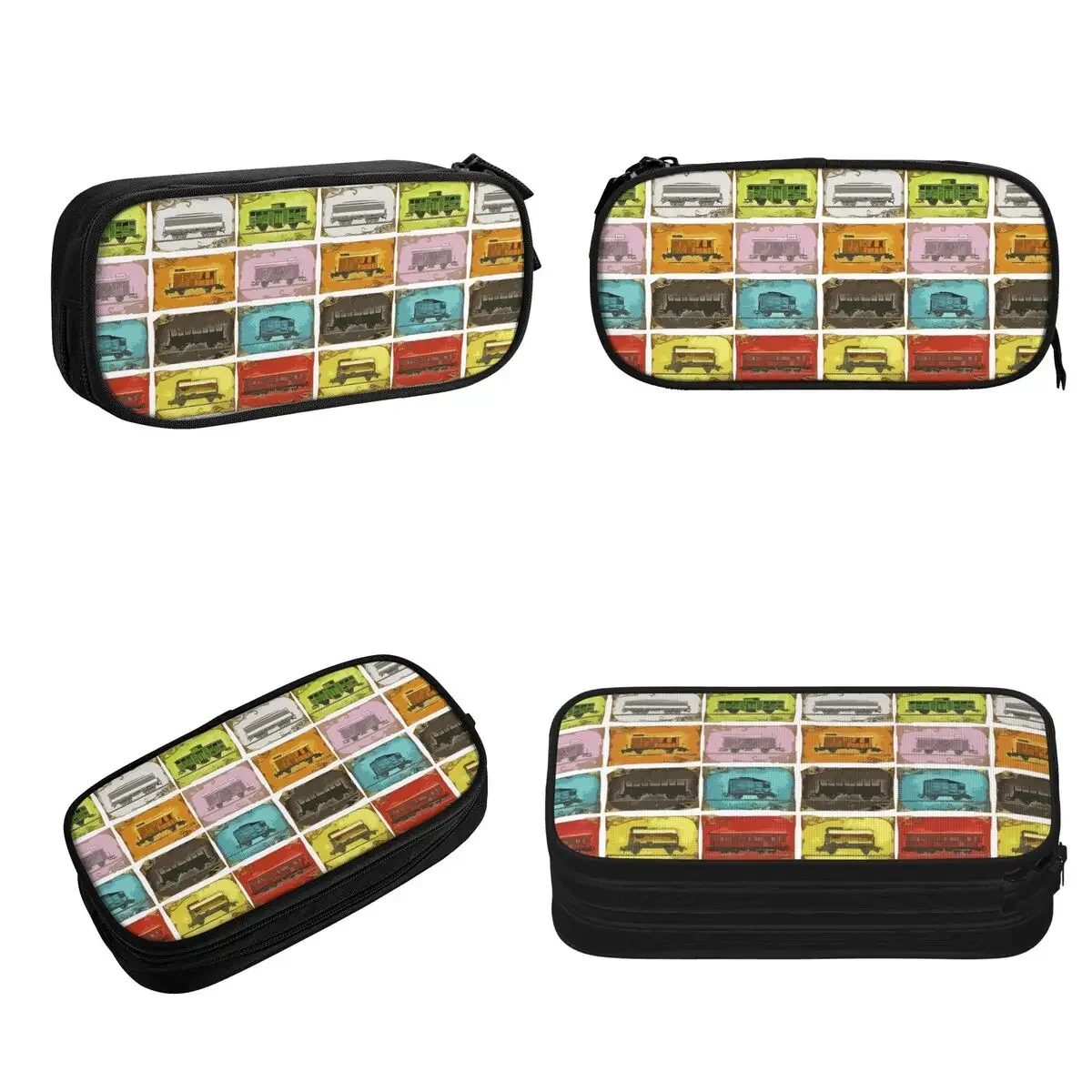 Ticket To Ride The Trains Pencil Cases Large Storage Pen Bags Pen Box Pencil Pouch For Boys Girls Students Stationery School