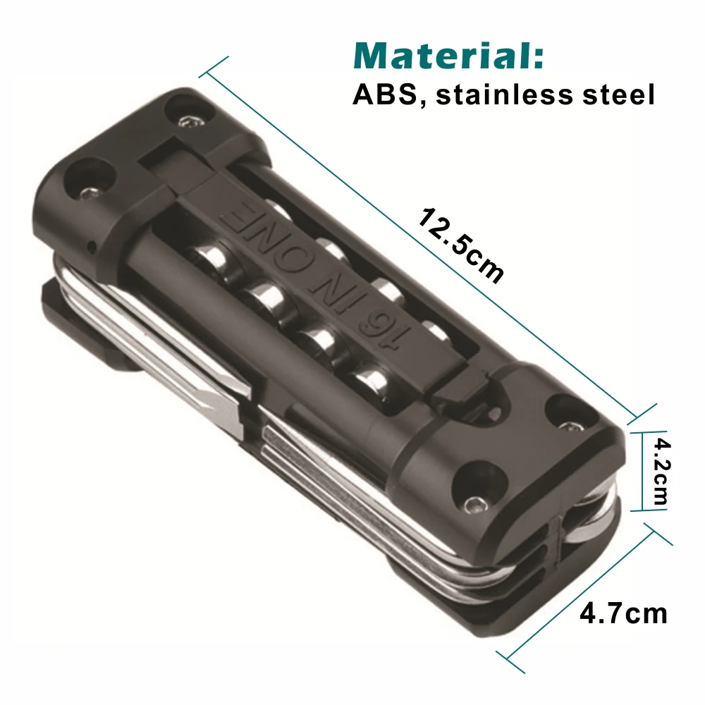 Herramienta multifuncional para exteriores, Kit de Motor de destornillador hexagonal, llave multiherramienta para bicicleta y motocicleta