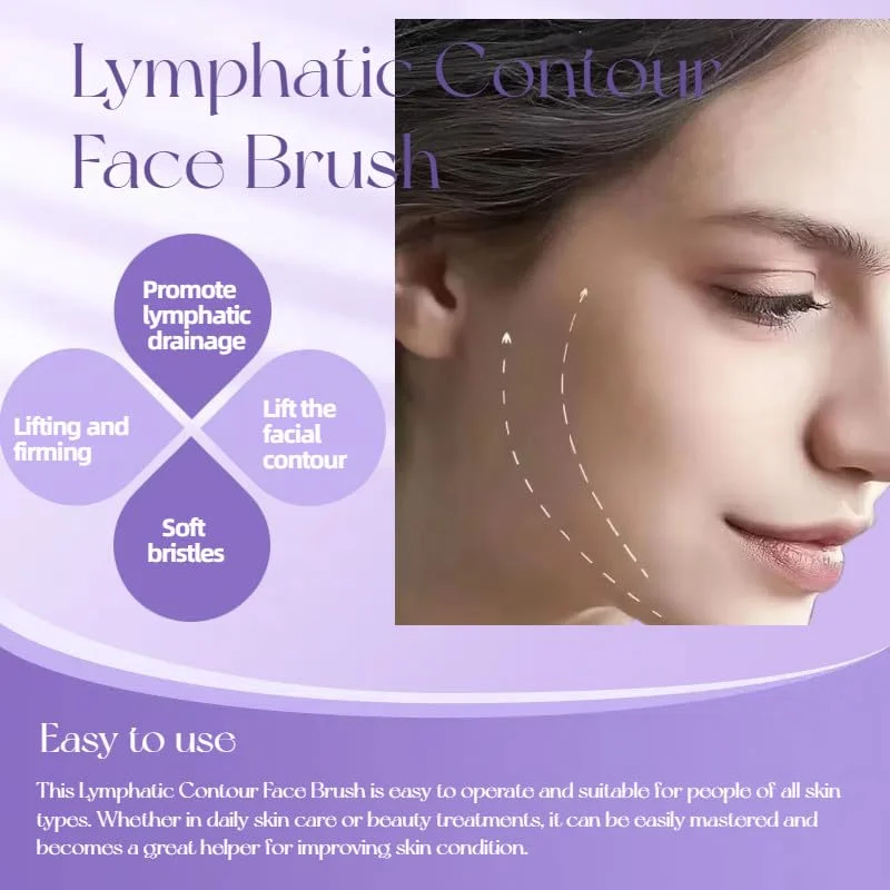 Used for Lymphatic Drainage and Facial Contouring, Lymphatic Contouring Facial Brush, Lymphatic Drainage Massager for the Face