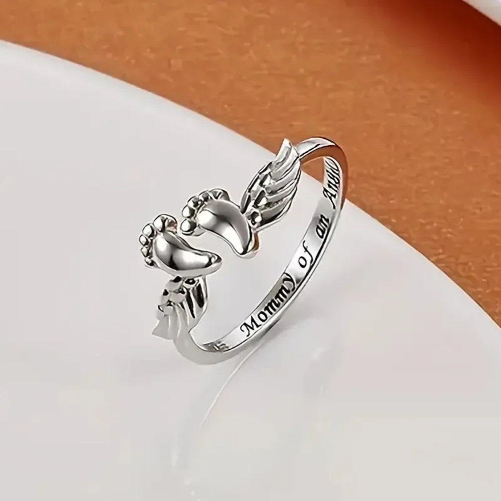 A Alloy Mommy of an Angel Adjustable Ring Mother's Day Father's Day Gift for Mother's Father - Detail 1