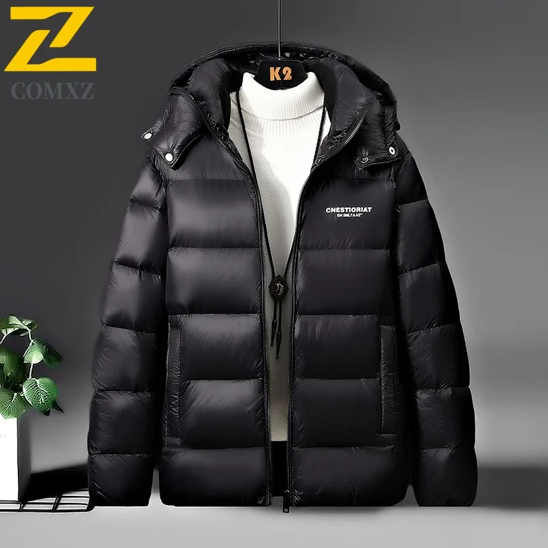 

COMXZ Men Winter Jacket Warm Thick Korean Style Commuting Cotton Padded Jacket Skiing Cold-Resistant High-Quality Puffer Jacket