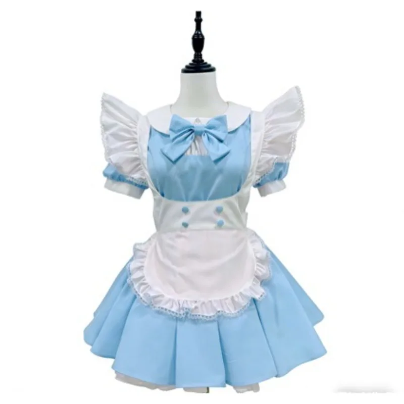 Anime Cute Maid Lolita Cosplay Costume Sweet Dress Outfit Waitress Uniform for Women Girls Comic Con Party Stage Roleplay - view 2