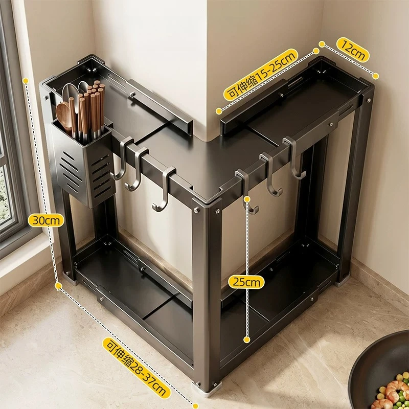 Storage Essentials Rack Apartments Shelving Display Wall Holder Basket Spicy Repisas Para Pared Kitchen Items Accessories
