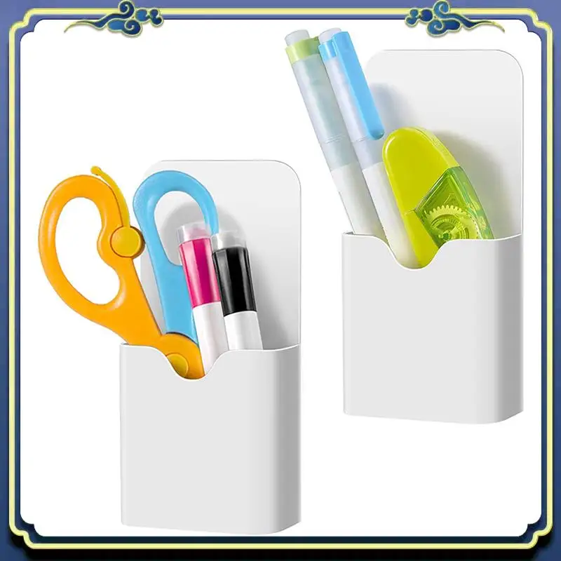 

Portable Magnetic Marker Holder, Pen Holder For Whiteboard Or Fridge, Magnet Pencil Cup For School, Office, Home 4 Pack