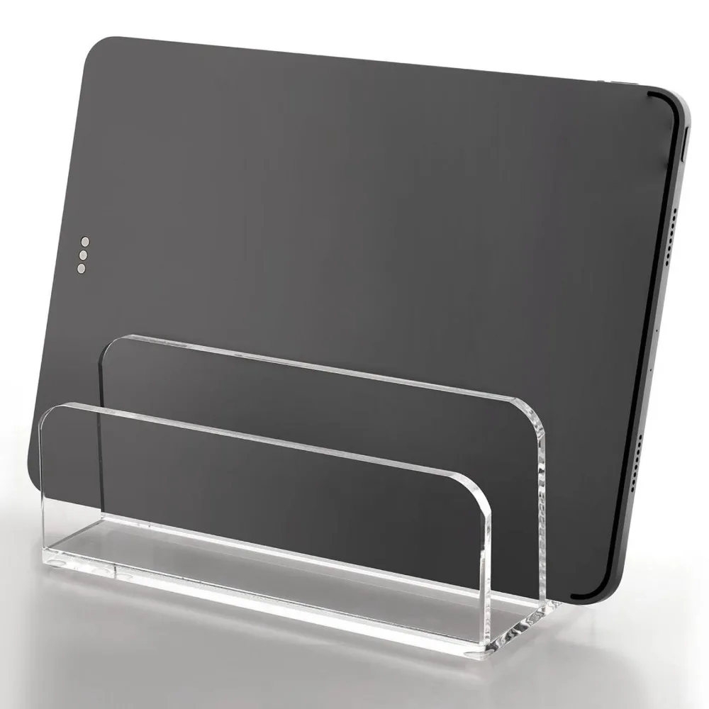 Modern Transparent Mail Sorter Acrylic 17.5x7.5x9.5cm Desktop Letter Holder Envelope Folder Rack School Use