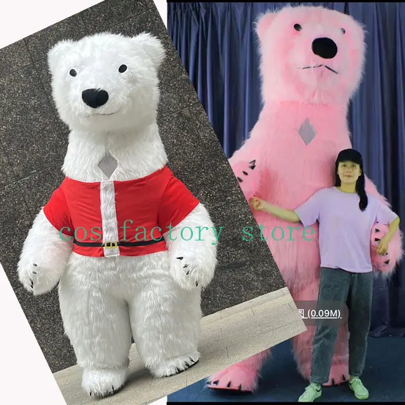 Polar Bear Mascot Inflatable Costume 2m/2.6m/3m Giant Plush Doll Cosplay Panda