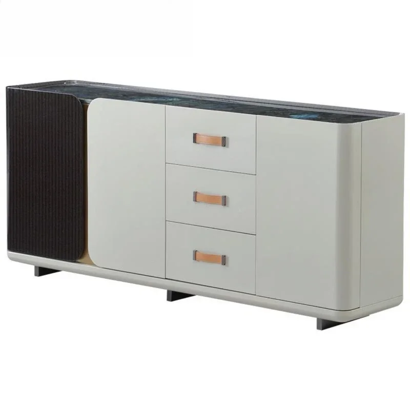 

High-end, large-size Italian light luxury natural blue jadeite marble side cabinet, entrance cabinet