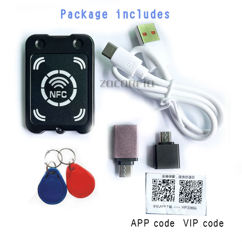 Mini532 RFID Copier Duplicator Keyfob NFC Smart Card Decoder 13.56MHz Encrypted Programmer