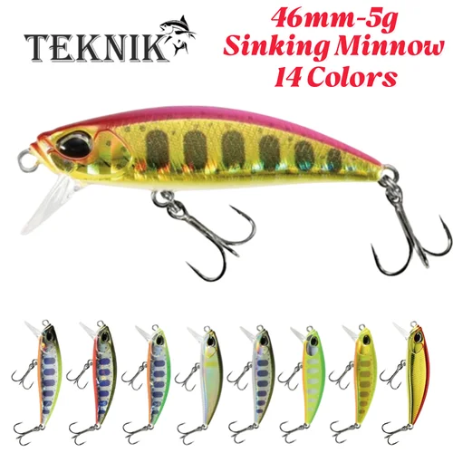 4,6 cm 5g hundimiento Minnow Duo Spearhead Ryuki 46s cebos de corriente Ultimate Wobblers señuelos artificiales para trucha Brook Black Bass Pike