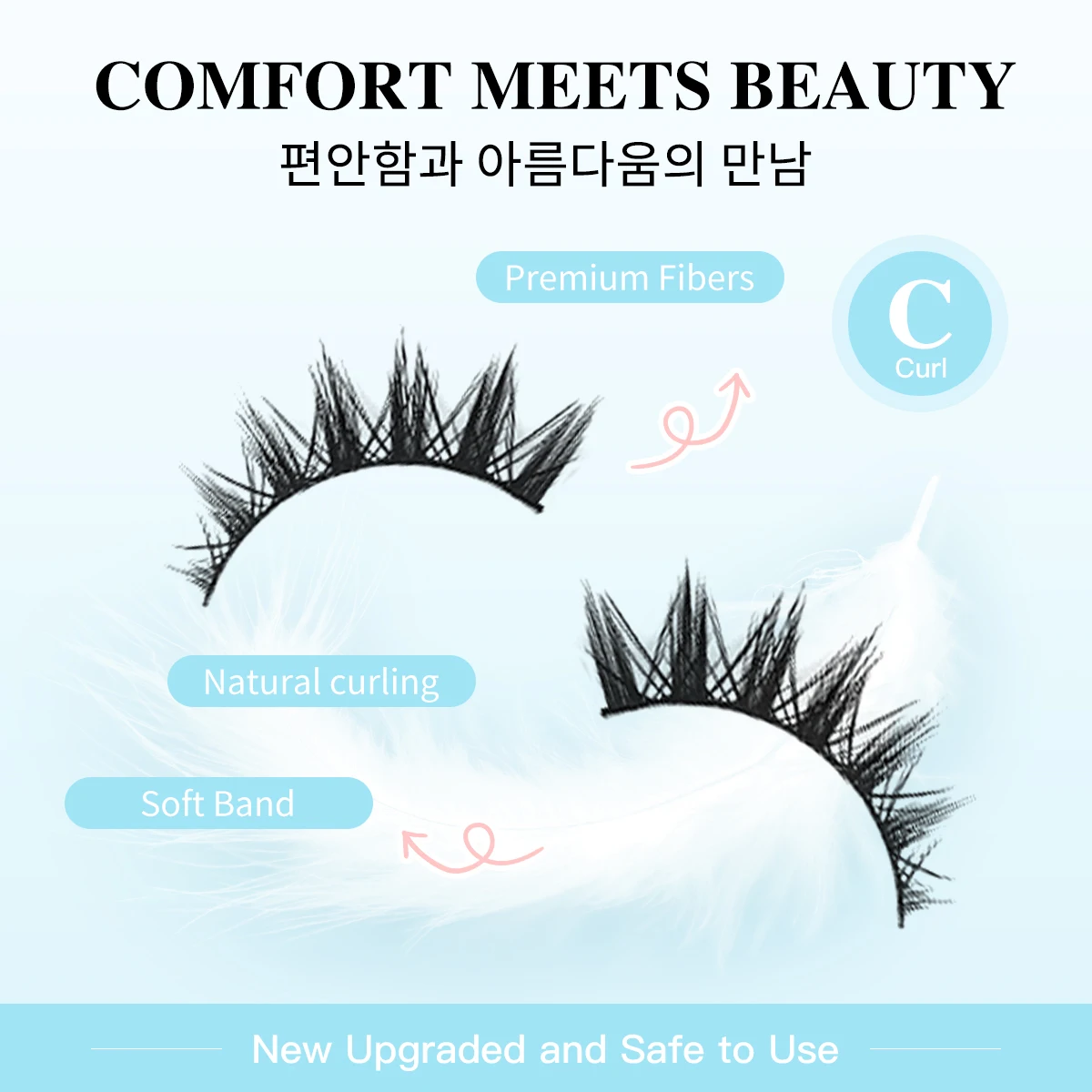 ขนตาปลอมแบบมังงะ 5 คู่ ขนตาปลอมแบบธรรมชาติ ยาว นุ่ม สไตล์อนิเมะ สำหรับแต่งตาแบบสาวเกาหลี