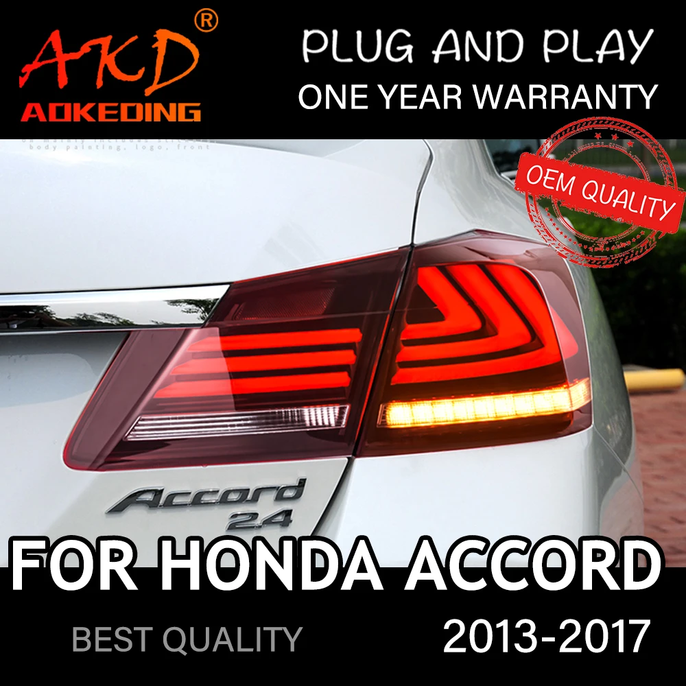 

Автомобильные фары для Honda Accord 2013-2017 G9, задний фонарь, товары 12 В, светодиодные рабочие фары, автомобильные аксессуары, задняя фара Accord