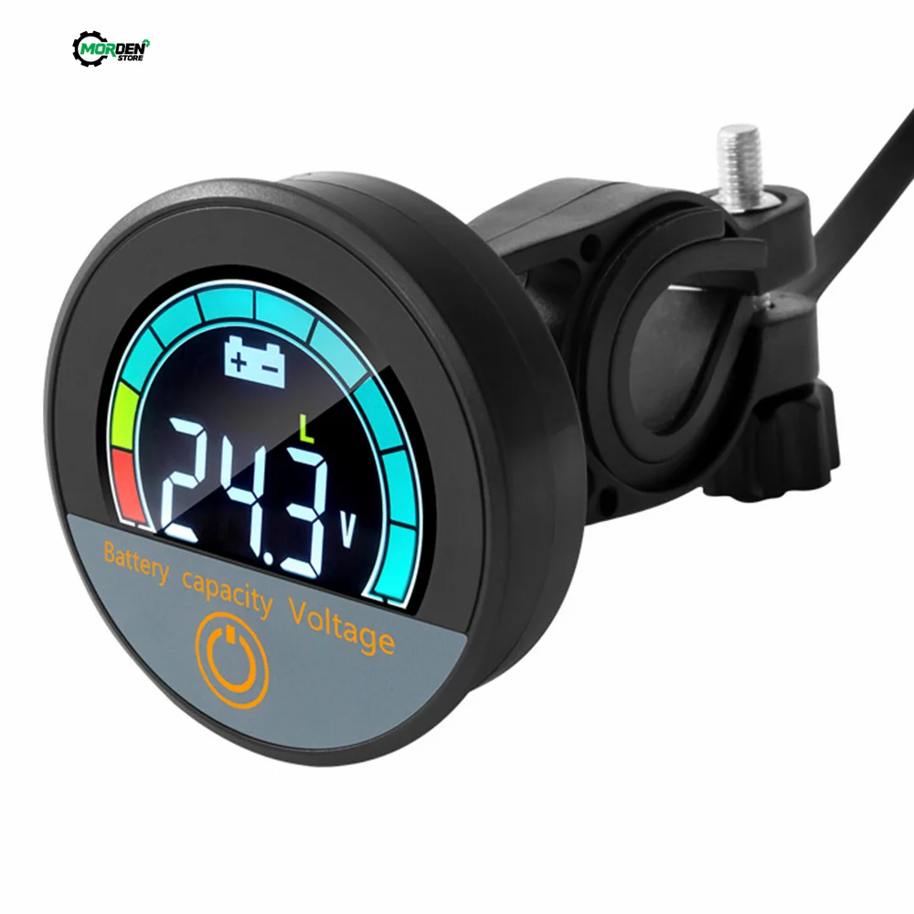 DC8-100V Waterproof LED Digital Display Voltage Gauges Round Panel Car Voltmeters with Terminals Voltmeter Battery Tester Tool