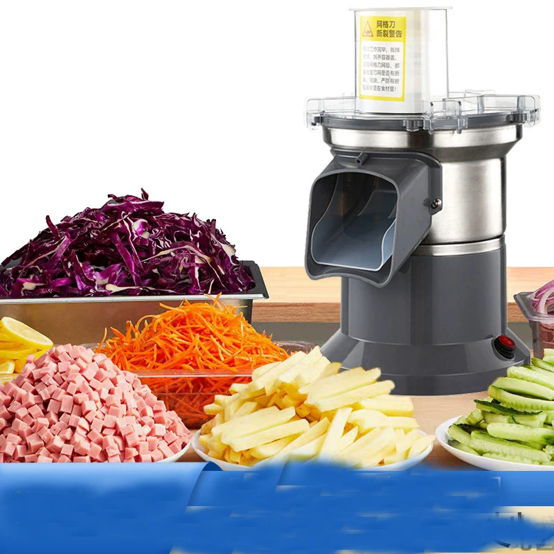 

Многофункциональная коммерческая овощерезка для нарезки кубиками, ломтиками и соломкой, подходит как для твердых, так и для мягких овощей.