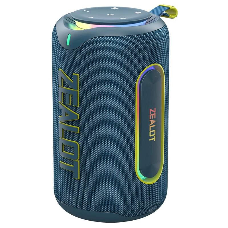 ZEALOT-MP1 ポータブルワイヤレススピーカー - 60W強力サウンド、RGB