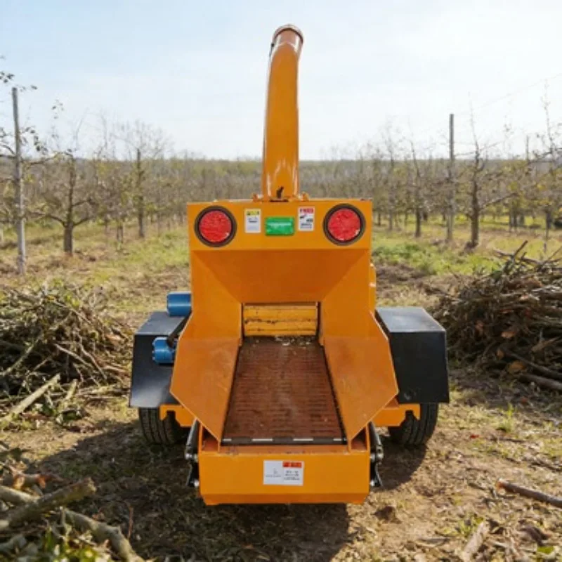 Customized automatic Hydraulic Feed Wood Crusher High Quality Mobile Wood Crusher Branch Grinder Machine