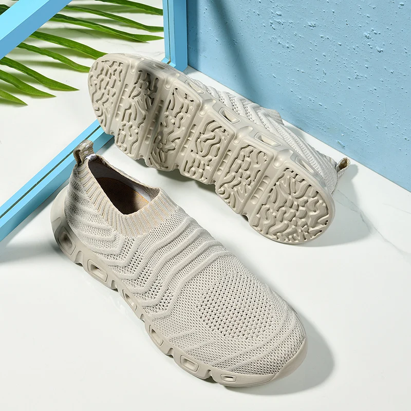 

Fashion Men Casual Running Shoes Lightweight Sport Shoes Driving Loafers Breathable Slip on Mesh Walking Sneakers Non-slip Flats