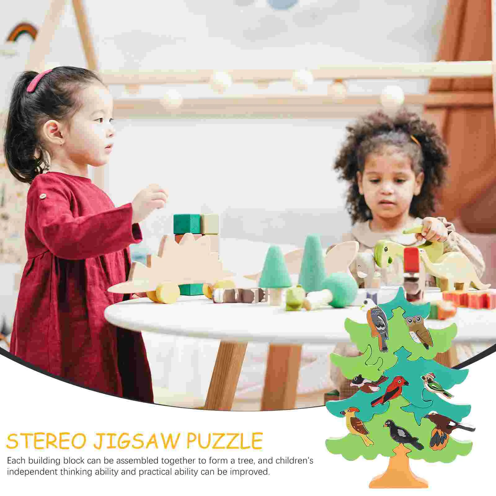 3d Stereo Puzzle Toddler Educational Game Montessori Toy Baby Toys Kids Puzzles Children's Playthings Cartoon