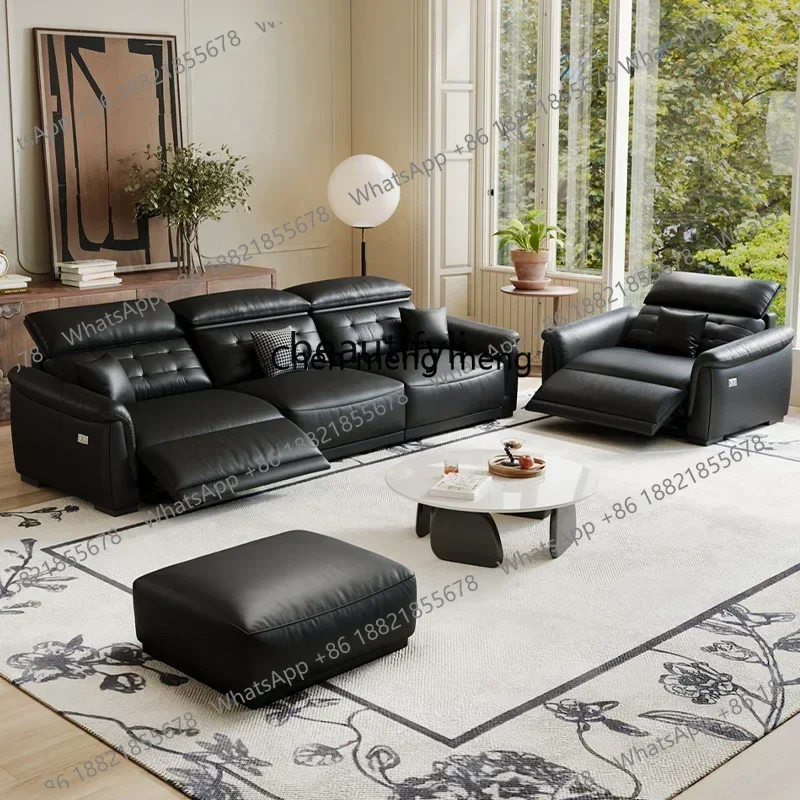 Y183FF cqyModern Minimalist Space Electric Cabin Functional Recliner Living Room Cat Scratching Cloth Three-Person Small Apartme