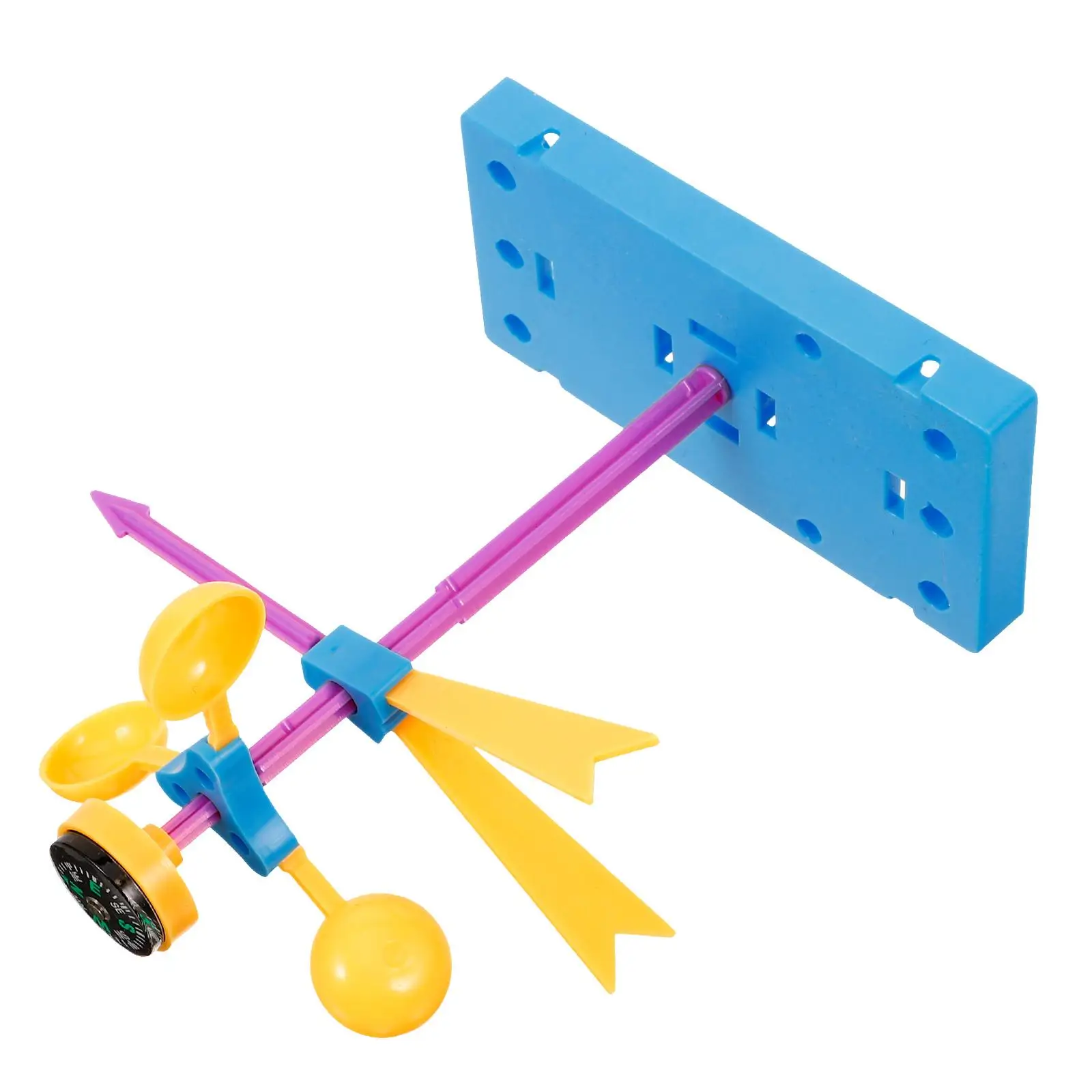 DIY ألعاب الرياح البلاستيكية تجميع الاطفال المشاريع العلمية العلوم ألعاب تعليمية لعبة تعليمية مقياس شدة الريح هدية المنزل #4