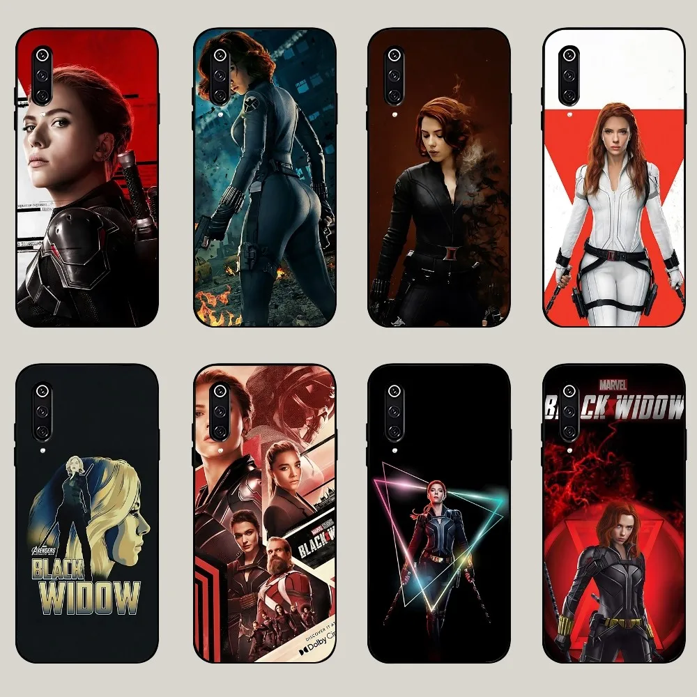 Movie B-black W-widow Phone Case For Xiaomi 11 Redmi Note 11 5G 8T 9A 9 10T Note8Pro Note9 12SUltra Black Case