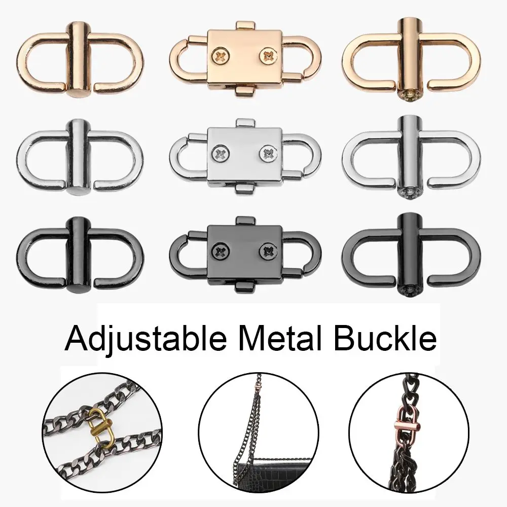 Durable Connector Accessories Adjustable Metal Buckle Length Shorten Clip Bag Chain Adjusting Buckle Bag Strap Linker