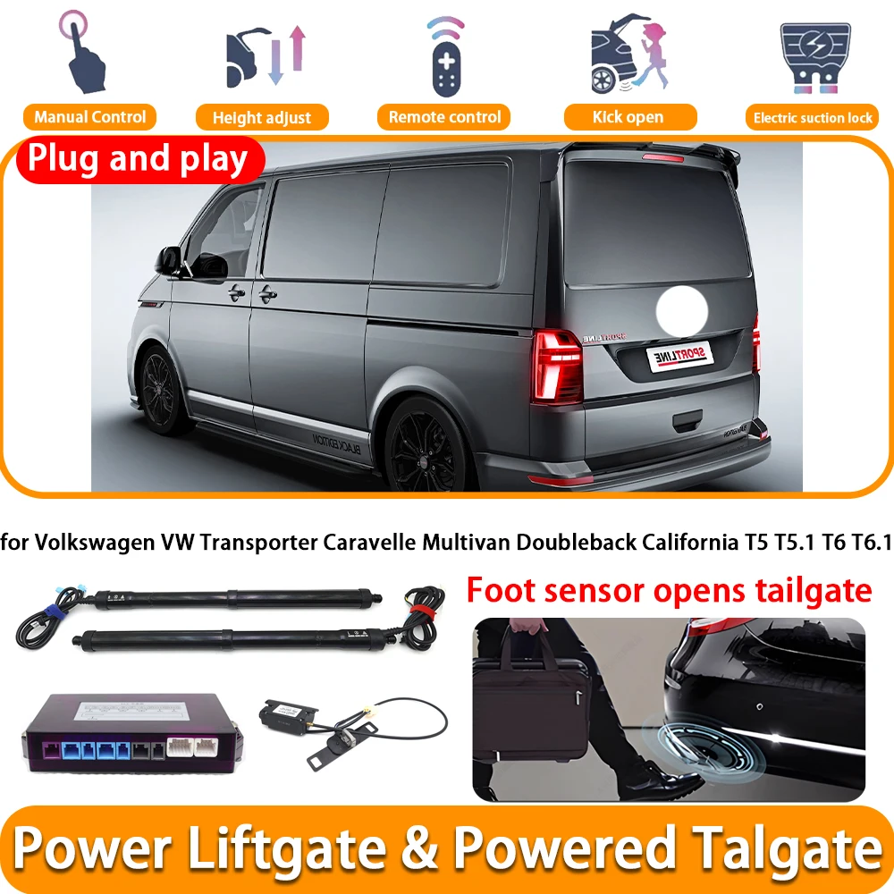 for Volkswagen VW Transporter Caravelle Multivan Doubleback California T5 T5.1 T6 T6.1 Automatic Powered Tailgate Power Liftgate