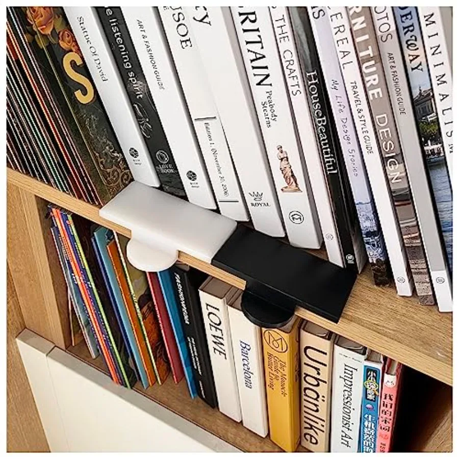 

Bookshelf Organizer Tool Align Books A Spirit Level for Books Plastic Bookend Book Shelf Guide for Home Office Library, Book St