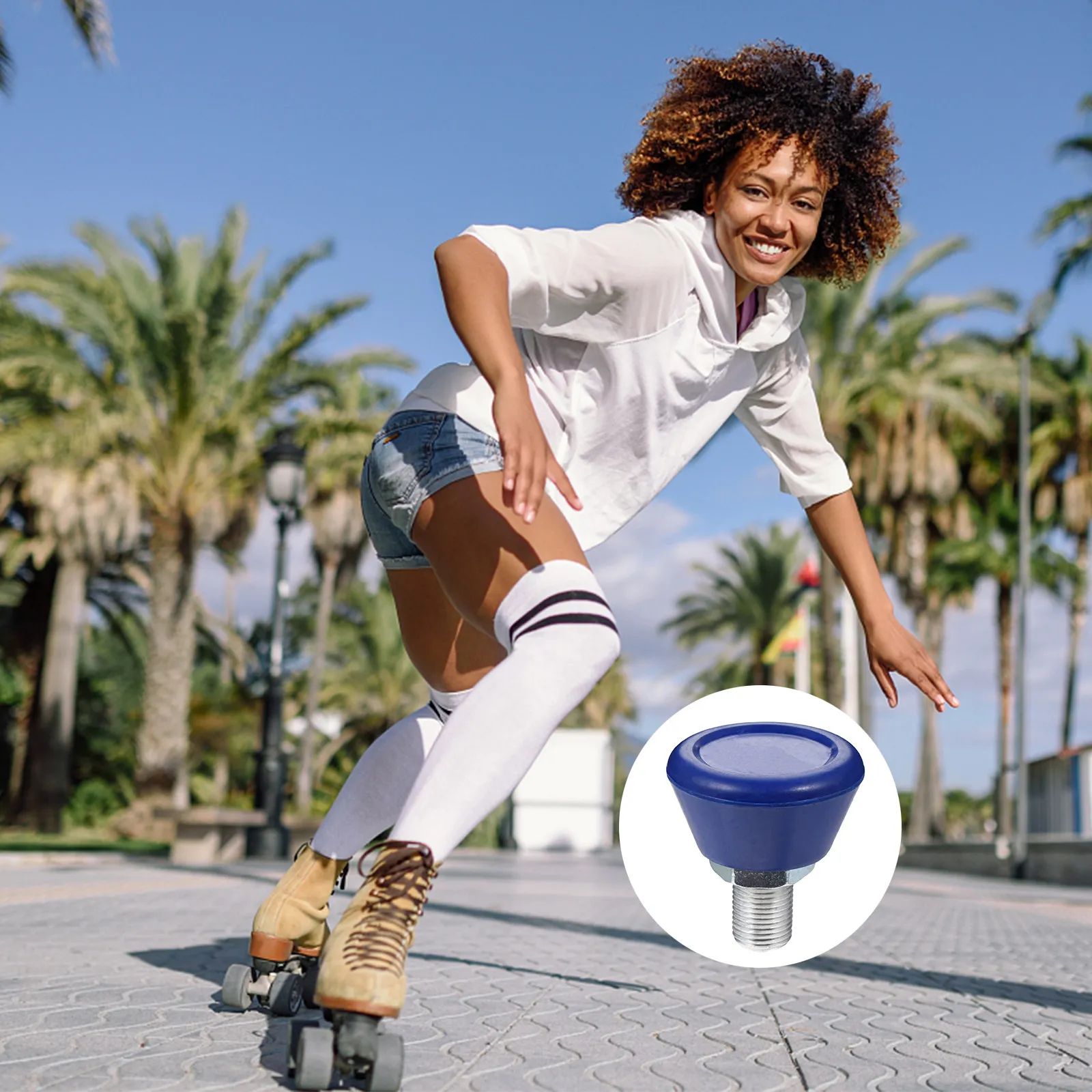 

1Pcs Roller Skates Brake Block Sturdy Anti-Slip Sole Braking Mat for Fast Stop Reliable Roller Skates Brake Tools Long-Lasting