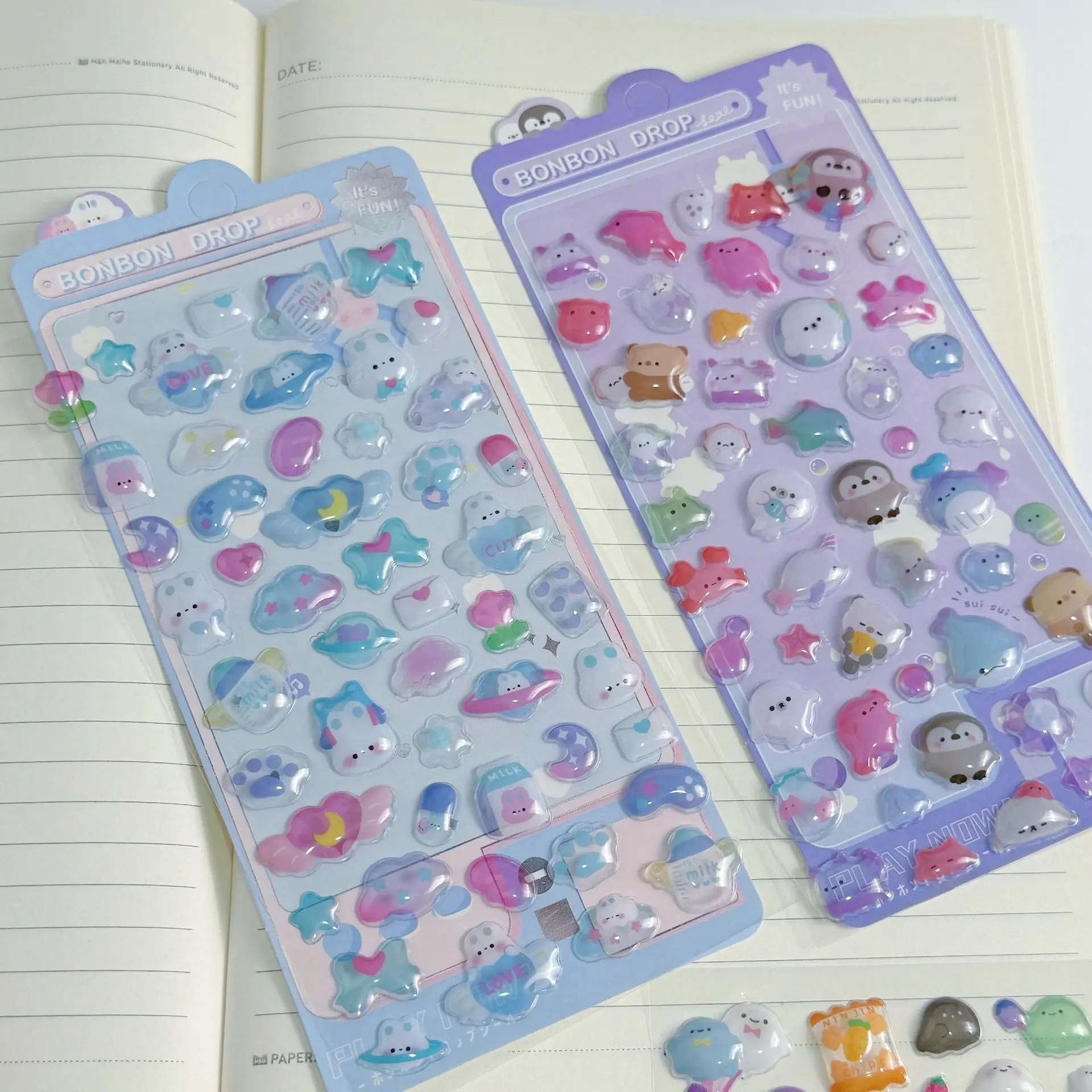 ملصقات ماسية كرتونية ثلاثية الأبعاد للأطفال، شارات تخفيف كريستالية، سجل قصاصات على شكل أميرة حيوانات لطيفة للفتيات، ألعاب ديكور الغرفة #5