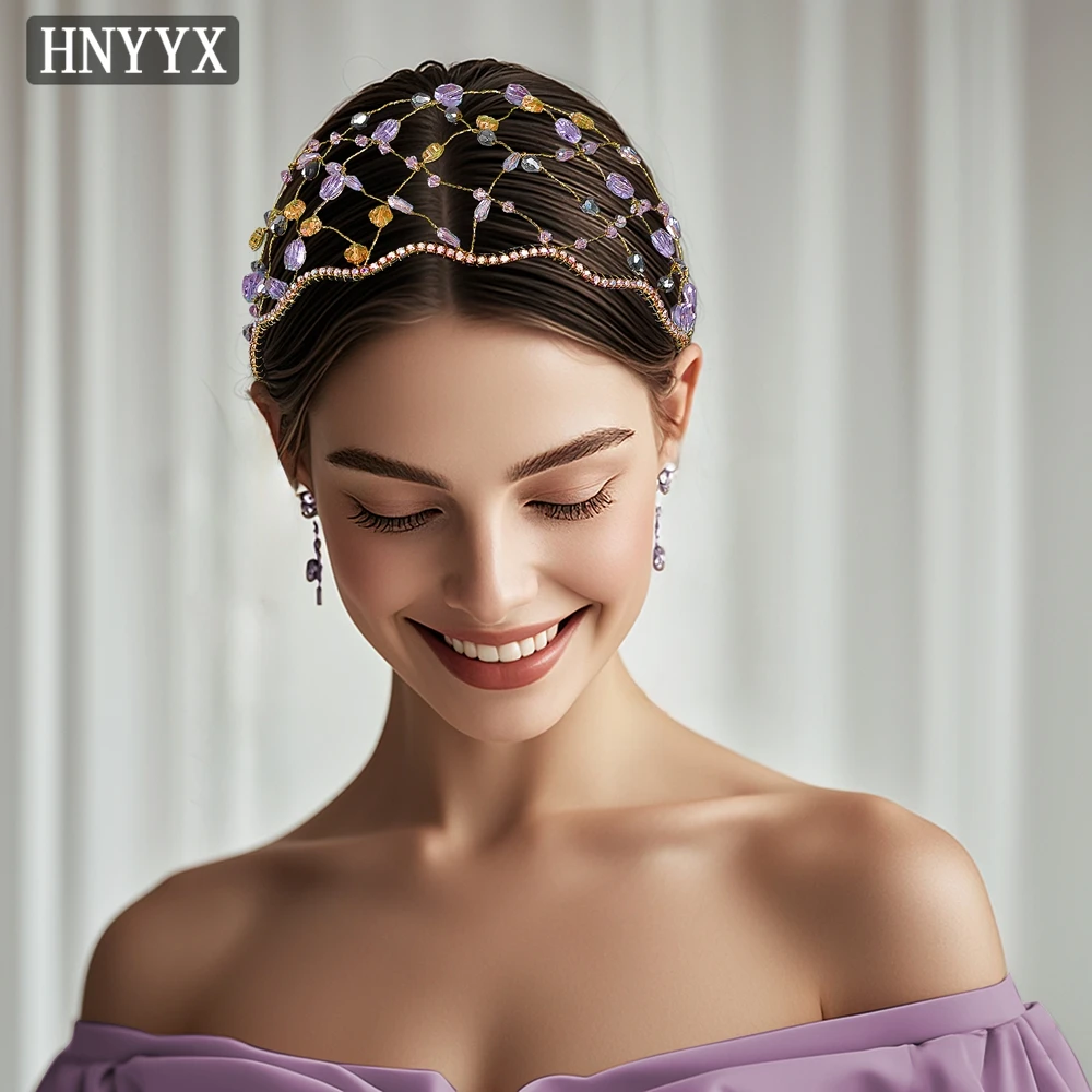 

YouLaPan Bridal Rhinestone Weddings Headband Hand Woven Hollow Fashion Women's Banquet Dancing Party Hair Accessory YXA300