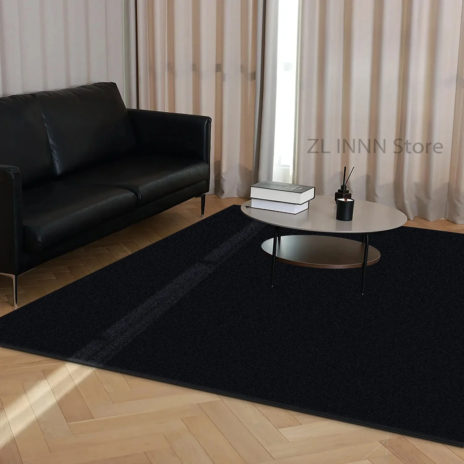 Chair Mat Hard Floor - سجادة غرفة معيشة سوداء اللون، سجاد