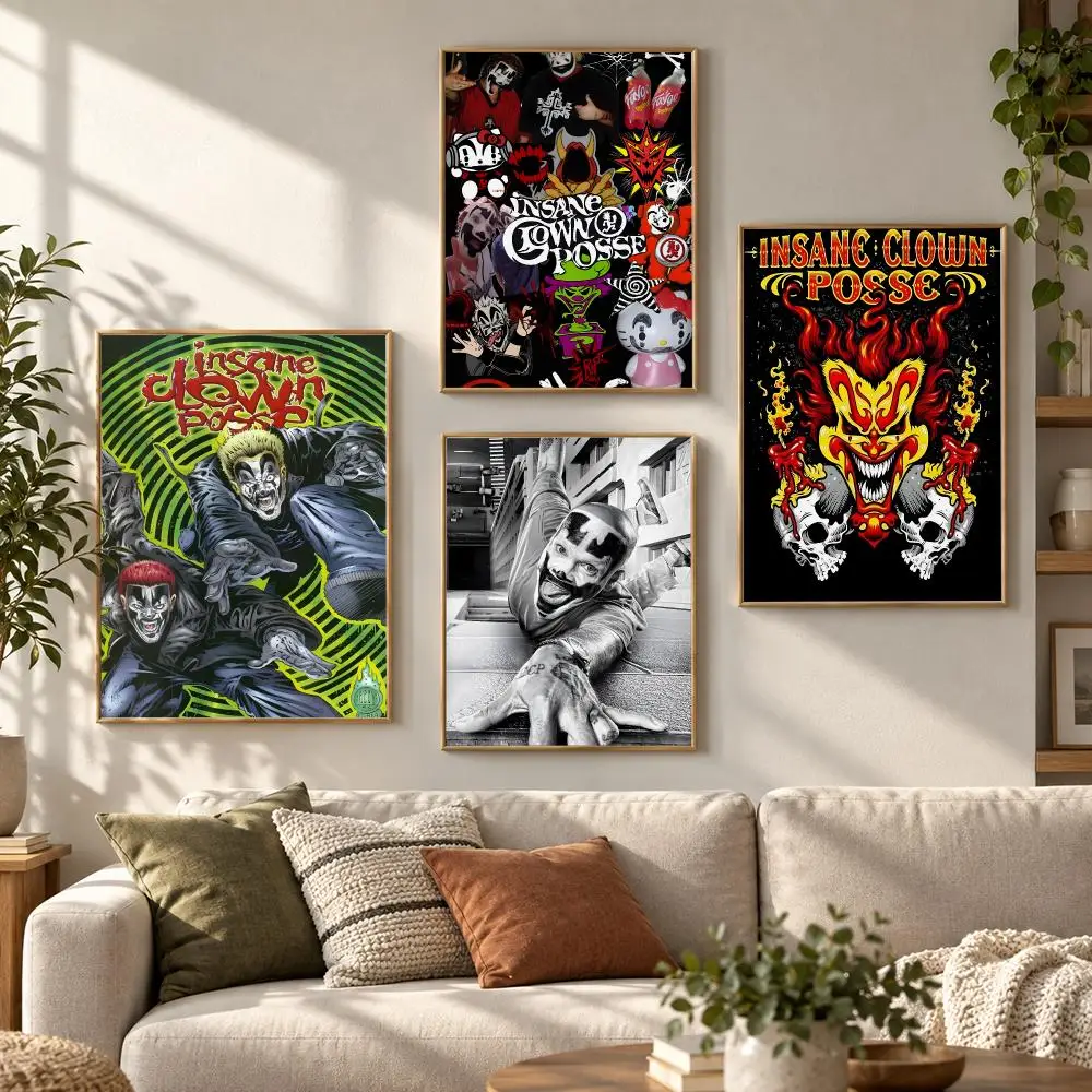 Insane Clown Posse Hip Hop Duo Dark Carnival Music Poster Aesthetic Art Print for Bedroom & Living Room Decor, Unframed