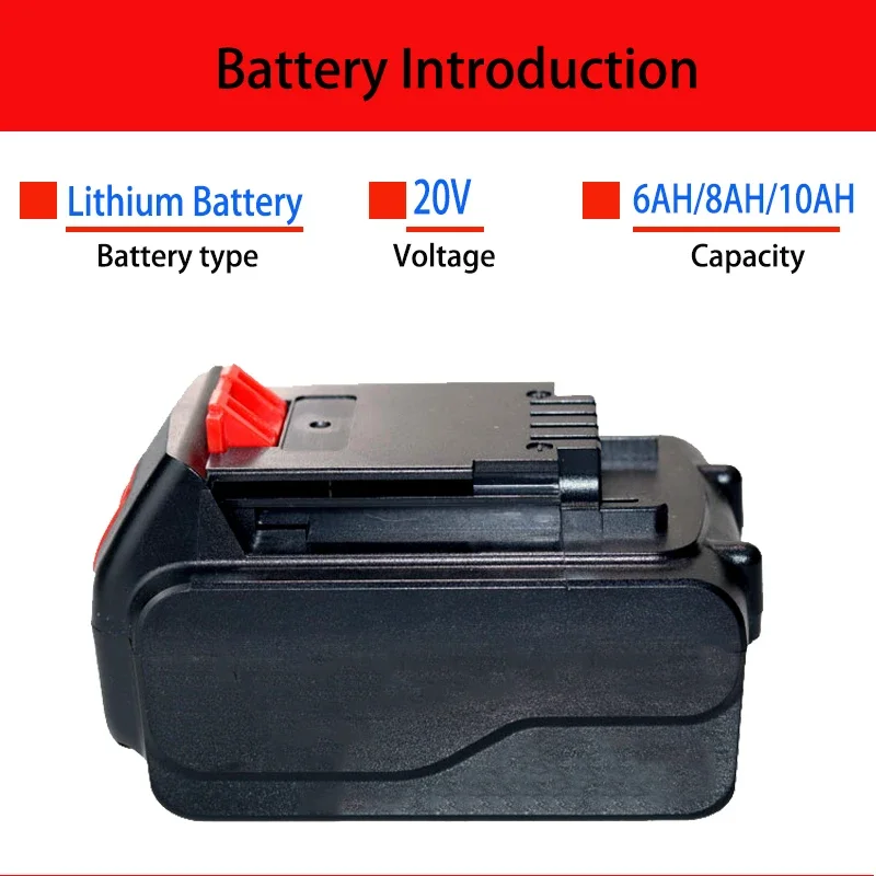 🏗️Li-ion Rechargeable Battery 20V 6.0Ah 8.0Ah 10.0Ah  for LB20 LBX20 LBXR20 Power Tool Replacement Battery🏗️