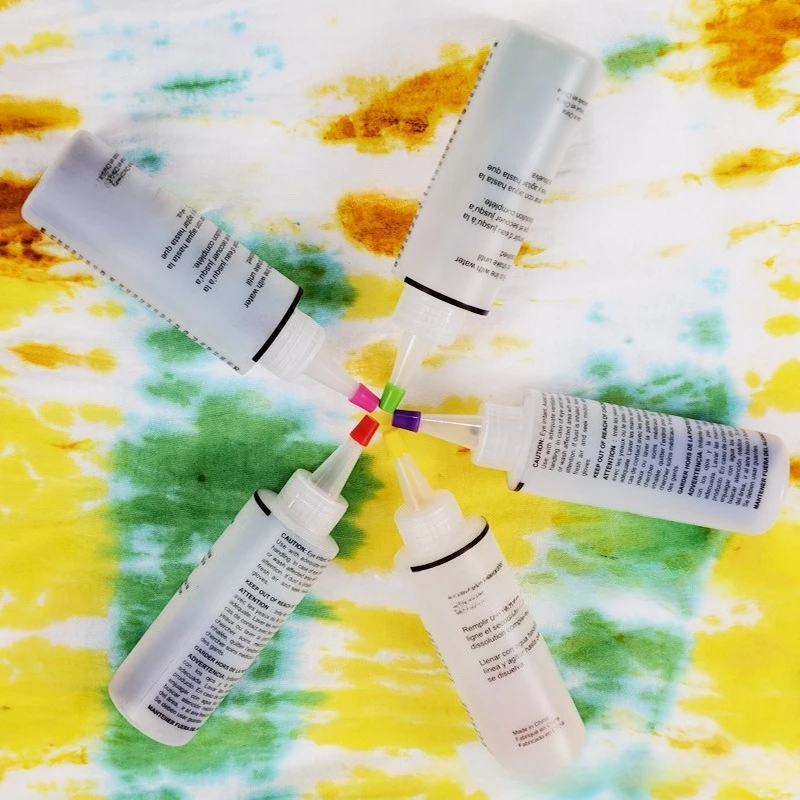 5-color Tie Dye Kit  Dyeing Fabric Clothes Fabric Textile Paints Set DIY Color Change Paint Craft Tie-Dye Activity Fabric Dyes view 3