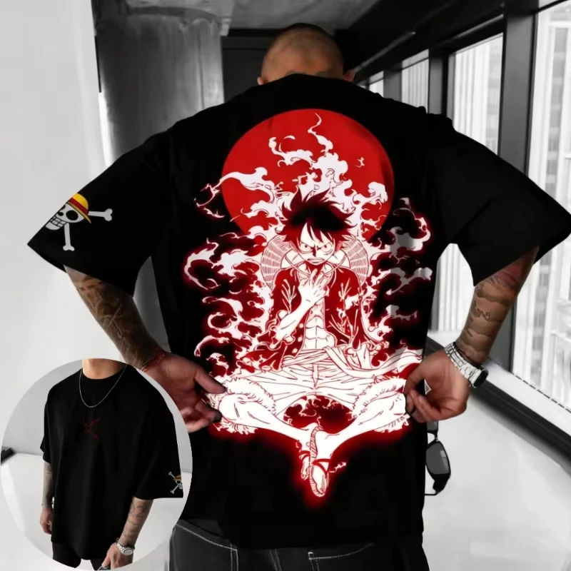 

Новая популярная футболка One Piece 2026 для мужчин и женщин, футболка с Портгасом Д. Эйсом в стиле Харадзюку, аниме, летняя/весенняя, для мальчиков, семейный комплект