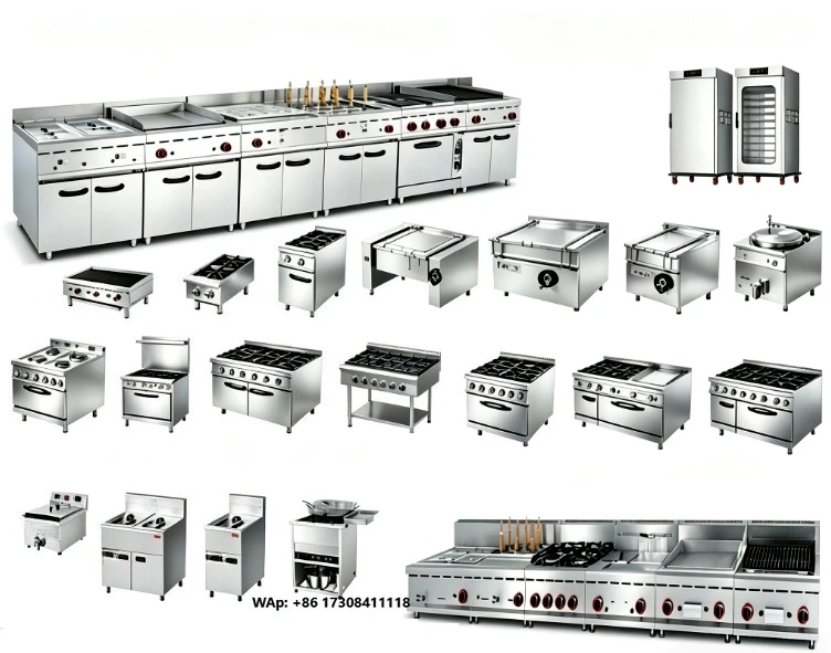 Commercial Kitchen Equipment Stainless Steel Hotel Restaurant Food Service Equipment Full Set One Stop Solution