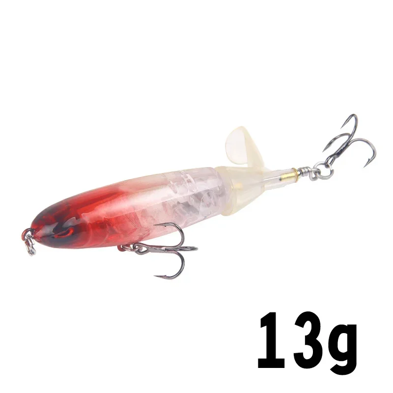 1 stks 10 cm/14 cm Topwater Vissen Lokken Whopper Popper Kunstaas Harde Plopper Zachte Roterende Staart Visgerei visaas