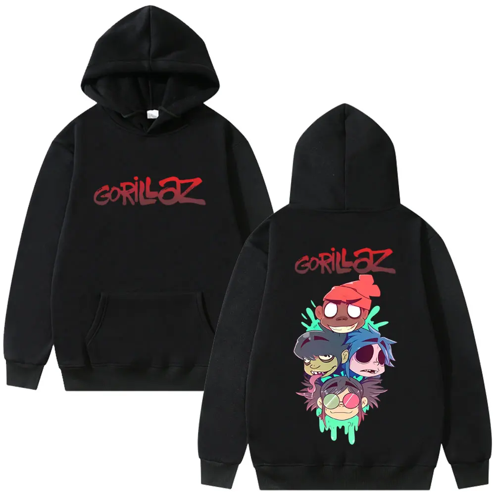 

Rock Band Gorillaz Graphic Hoodie Men Women Clothing Hip Hop Fashion Oversized Hooded Tracksuit Unisex Alternative Sweatshirt